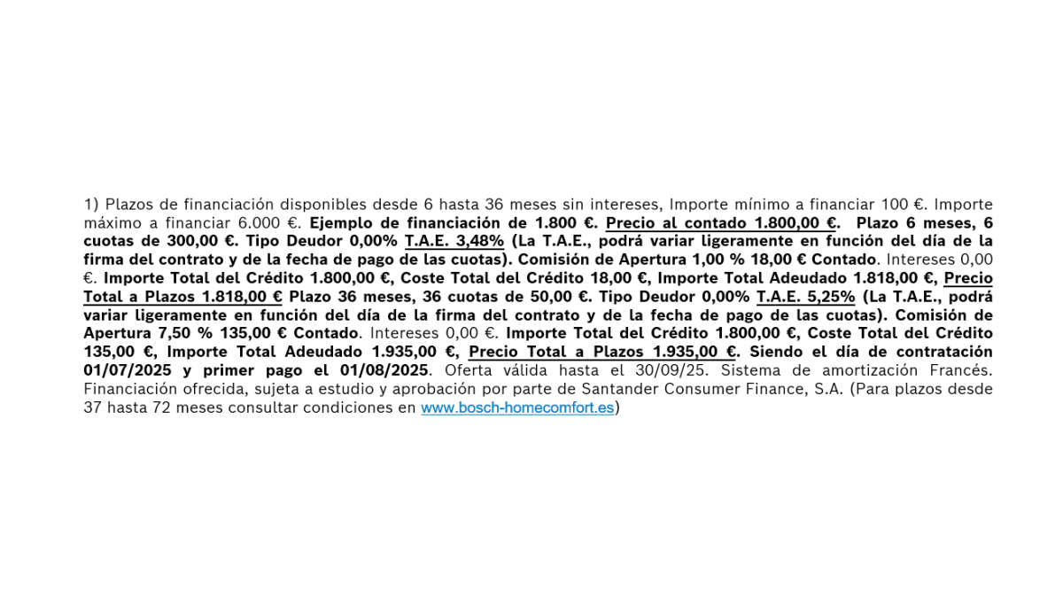 Texto legal financiación Bosch EasyFinance Texto legal financiación Bosch EasyFinance
