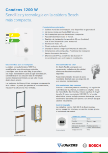 Ficha Técnica Caldera Condens 1200 W Ficha Técnica Caldera Condens 1200 W