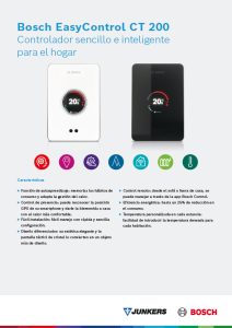 Ficha Técnica Bosch EasyControl CT 200 Ficha Técnica Bosch EasyControl CT 200