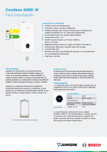 Ficha Técnica Caldera Condens 4300i W Ficha Técnica Caldera Condens 4300i W