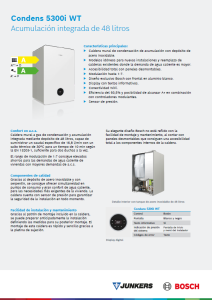 Ficha Técnica Caldera Condens 5300i WT Ficha Técnica Caldera Condens 5300i WT