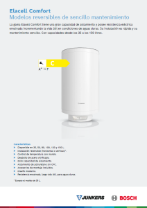 Ficha Técnica Elacell Comfort Ficha Técnica Elacell Comfort