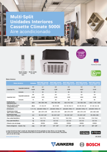Ficha tecnica_AC MultiSplit_Cassette Climate 5000i_JUBO_España Ficha tecnica_AC MultiSplit_Cassette Climate 5000i_JUBO_España