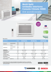 Ficha tecnica_AC MultiSplit_Consola Climate 5000i_JUBO_España Ficha tecnica_AC MultiSplit_Consola Climate 5000i_JUBO_España