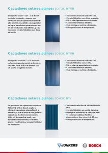 Ficha técnica Captadores Solares