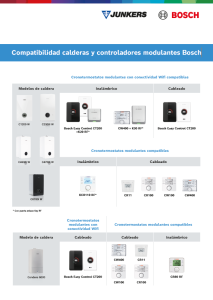 Compatibilidad calderas y controladores modulantes Bosch