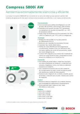 Ficha Técnica Bomba de calor Compress 6000i AW