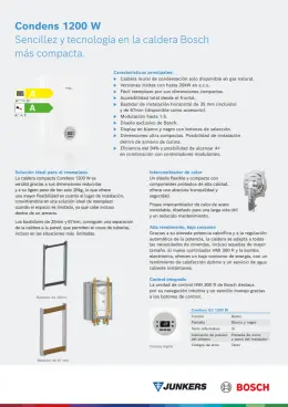 Ficha Técnica Caldera Condens 1200 W