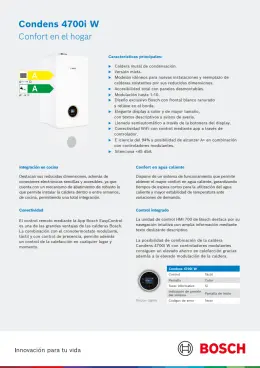 Ficha Técnica Caldera Condens 4700i W