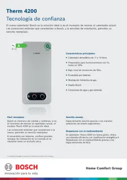 Ficha Técnica Calentadores Therm 4200