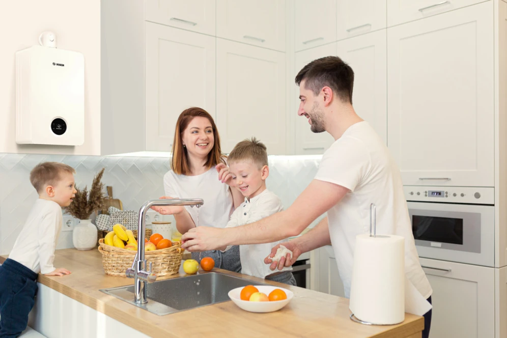 Regular caudal agua calentador gas Junkers Bosch