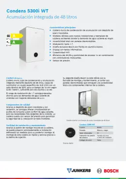 Ficha Técnica Caldera Condens 5300i WT