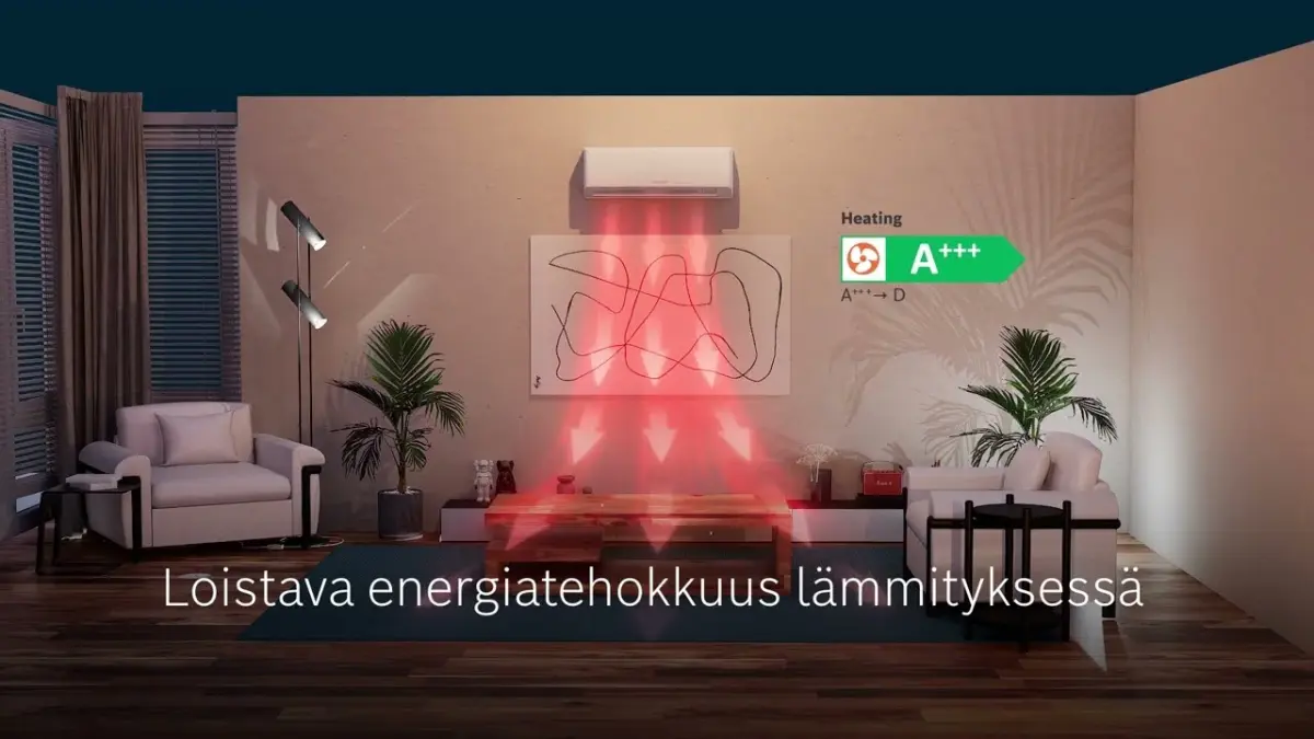 UUTUUS - Climate 7100i - tyylikkääksi suunniteltu ilmalämpöpumppu Boschilta