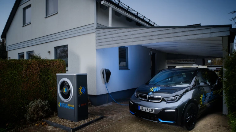 Modernisation avec une pompe à chaleur air/eau de Bosch.