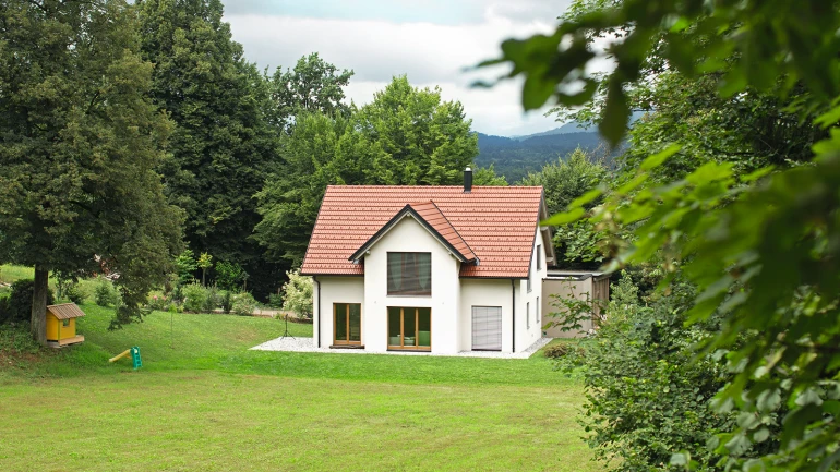 Maison individuelle avec pompe à chaleur