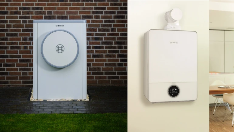Pompe à chaleur et chauffage au gaz comparés.