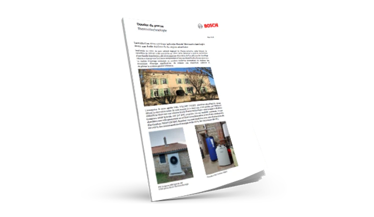 Installation d’un système hybride (Compress 6000 hybride AW) Bosch Thermotechnologie dans une bâtisse de la région niortaise