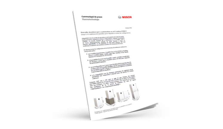 Communiqué de presse Condens 4700i F Bosch