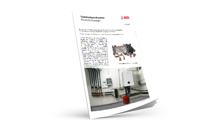 Lire le Communiqué de Presse du nouveau système hydraulique des chaudières Condens 8300i W et Condens 8700i W de Bosch Lire le Communiqué de Presse du nouveau système hydraulique des chaudières Condens 8300i W et Condens 8700i W de Bosch