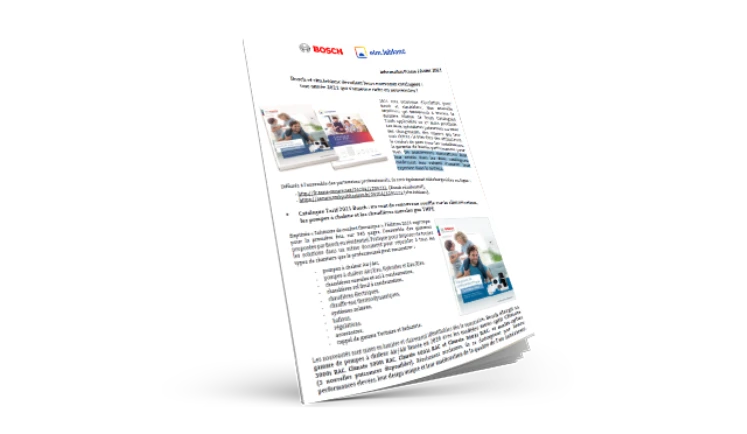Catalogues Bosch (résidentiel) et elm.leblanc 2021