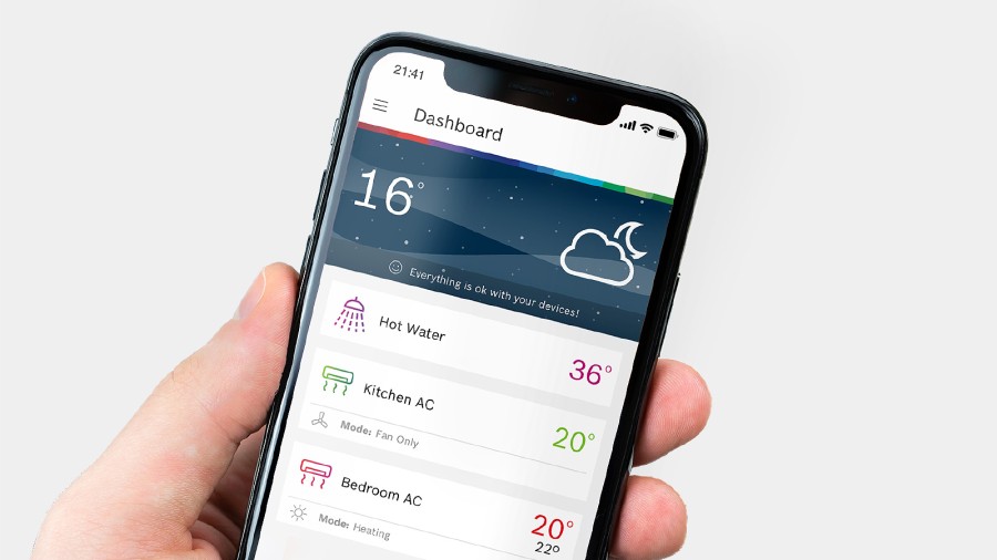 Bosch HomeCom Easy αρχική οθόνη Bosch HomeCom Easy αρχική οθόνη