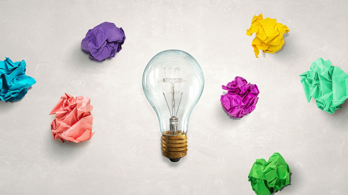 Light bulb and colors Light bulb and colors