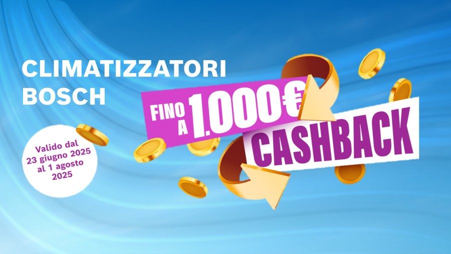 Promozione cashback climatizzatori Bosch