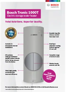 Tronic 1000T Electric Storage