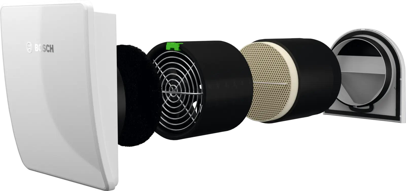 Produktbild einer dezentralen Wohnungslüftung von Bosch.