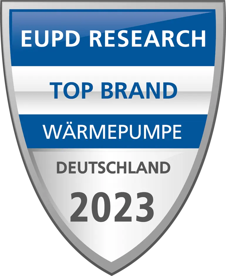 Auszeichnung für die Bosch Compress 5800iAW: EUPD Research Top Brand Wärmepumpe Deutschland 2023.