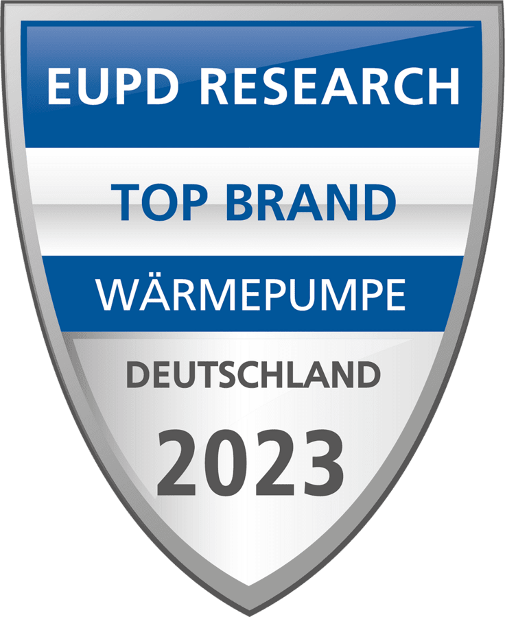 Auszeichnung für die Bosch Compress 5800iAW: EUPD Research Top Brand Wärmepumpe Deutschland 2023.