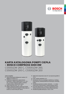 Karta kataloowa Bosch Compress 5000 DW Karta kataloowa Bosch Compress 5000 DW