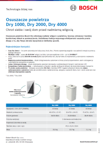 Osuszacze powietrza Dry 1000, Dry 2000, Dry 4000