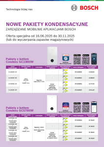 NOWE PAKIETY KONDENSACYJNE