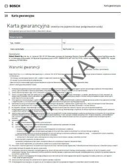 Karta gwarancyjna - elektryczne przeplywowe podgrzewacze wody