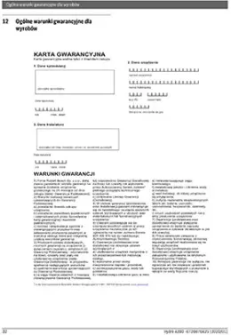 Karta gwarancyjna - gazowe przeplywowe podgrzewacze wody