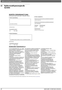 Karta gwarancyjna - gazowe przeplywowe podgrzewacze wody