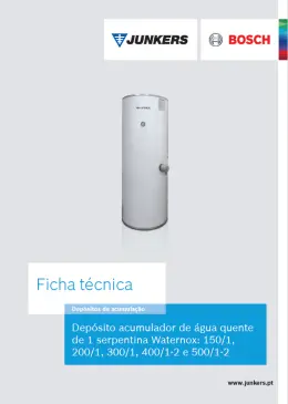 Depósito acumulador de água quente de 1 serpentina Waternox