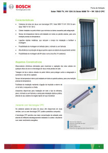 Coletor Solar 7000 e 8000 Coletor Solar 7000 e 8000