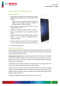 Coletor Solar 7000 Coletor Solar 7000
