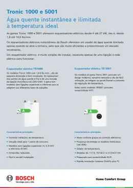 Esquentadores Tronic 1000 e 5001