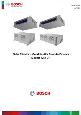 Conduta Alta Pressão Estática Modelo AF2-DH