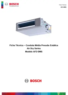 Conduta Média Pressão Estática Air Dry Series Modelo AF2-DMS
