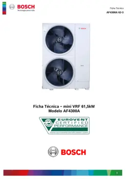 Mini VRF 61,5kW Modelo AF4300A (R410a) 62-3