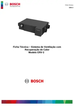 Sistema de Ventilação com Recuperação de Calor Modelo ERV-2