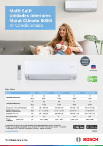 Multi-Split Unidades Interiores Climate 6000i Multi-Split Unidades Interiores Climate 6000i
