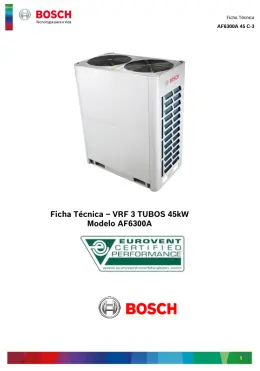 VRF 3 TUBOS 45kW Modelo AF6300A