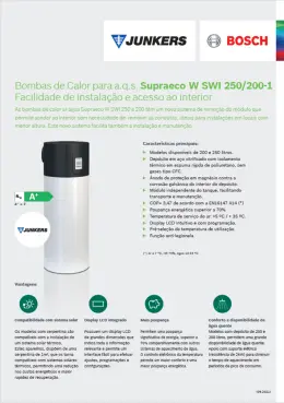 Ficha bomba de calor supraeco W SWI 250/200-1