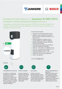Ficha de Bomba de calor Supraeco W SWO 270-3