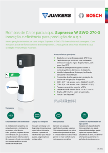 Ficha de Bomba de calor Supraeco W SWO 270-3 Ficha de Bomba de calor Supraeco W SWO 270-3